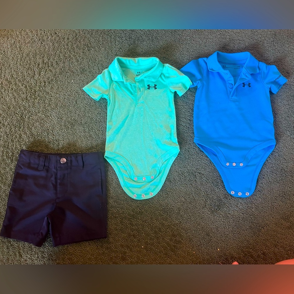 Under Armour Shorts & Polo Set sz 6-9
